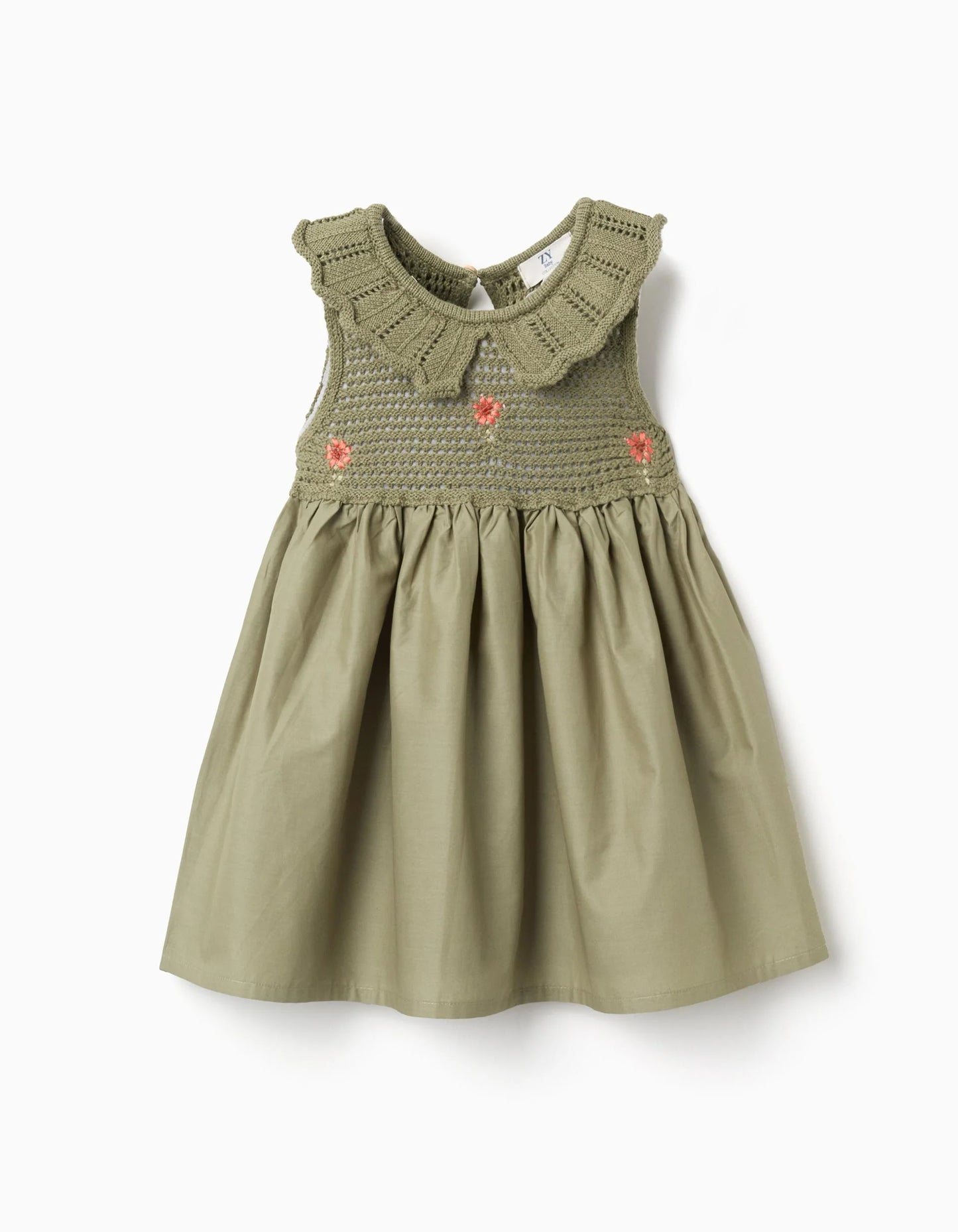 Vestito con fiori ricamati