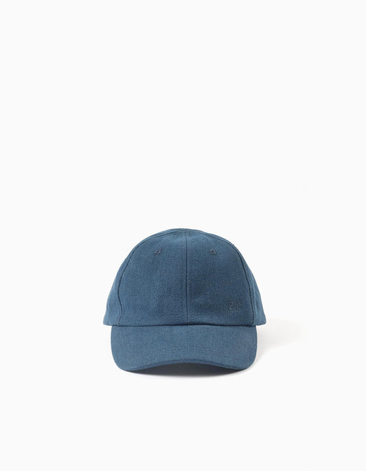 Cappello con visiera denim