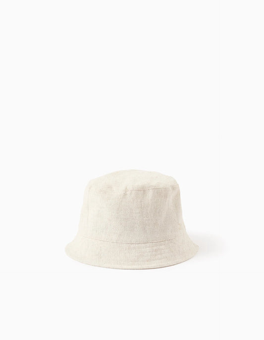 Cappello a secchiello in lino