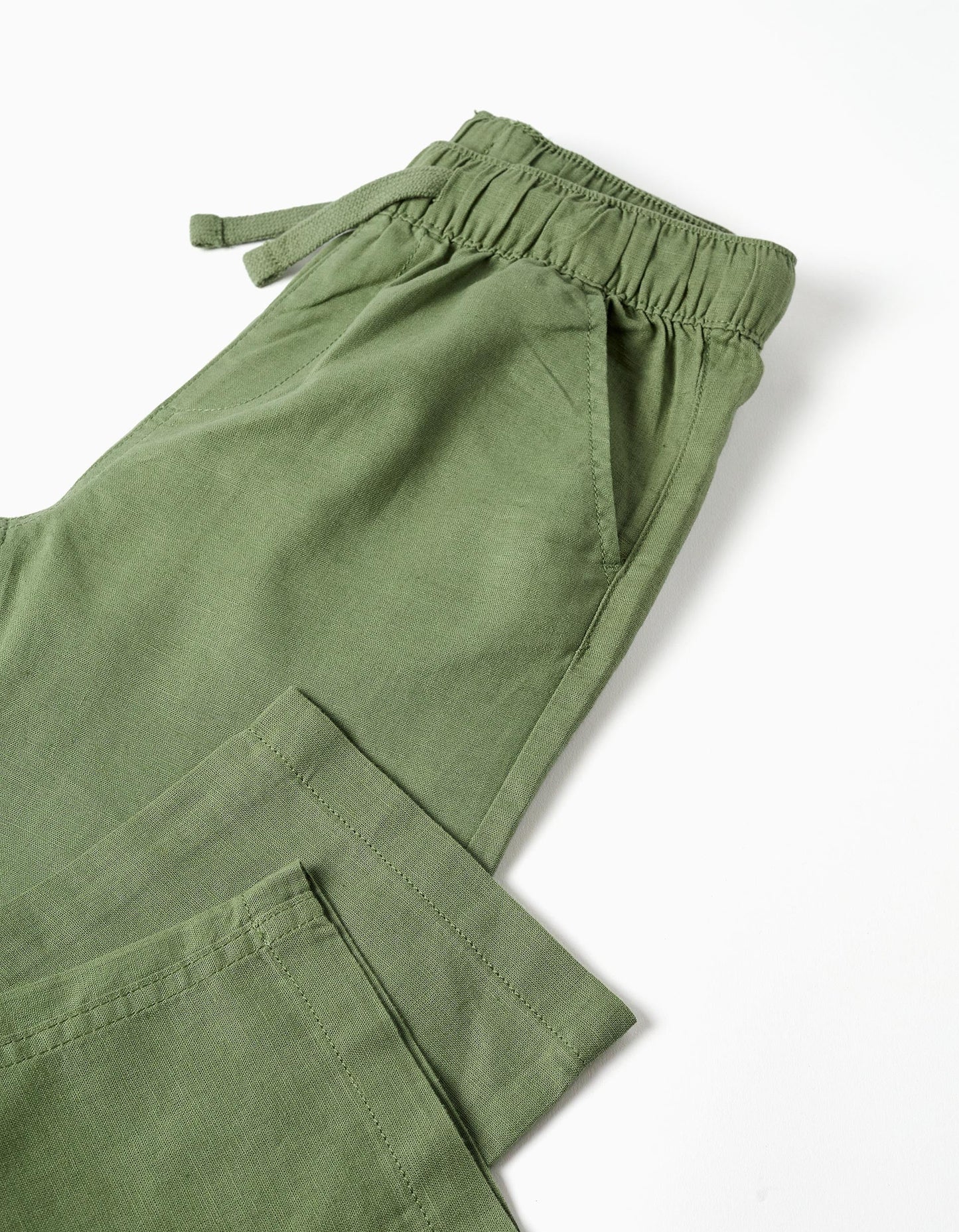 Pantaloni n lino con coulisse
