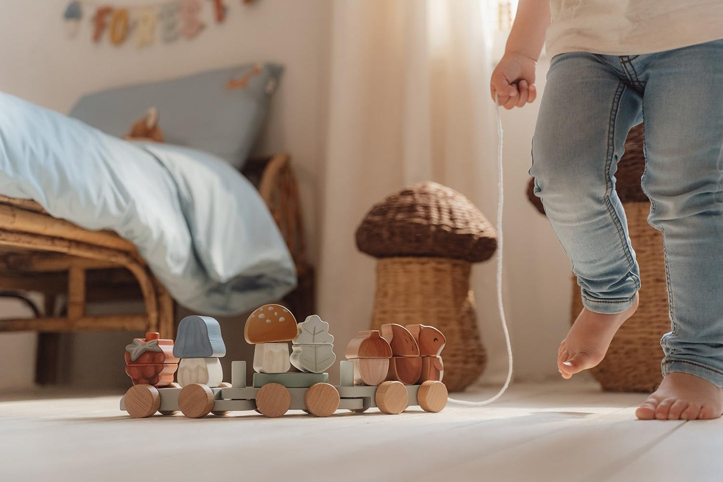 Trenino con costruzioni