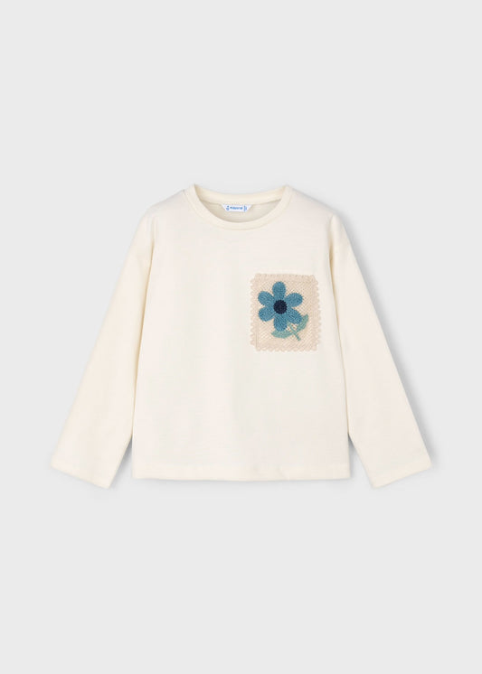 Maglietta con tasca crochet