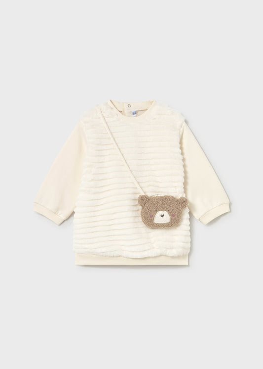 Vestito peluche con borsetta