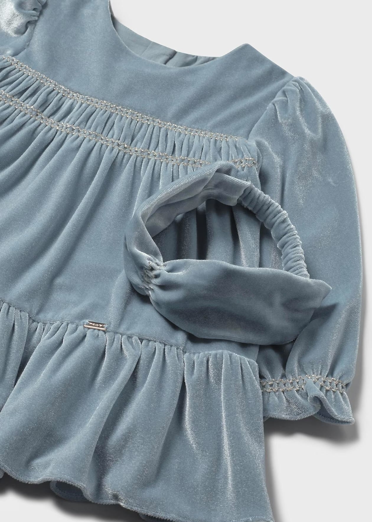 Vestito in velluto con fascia