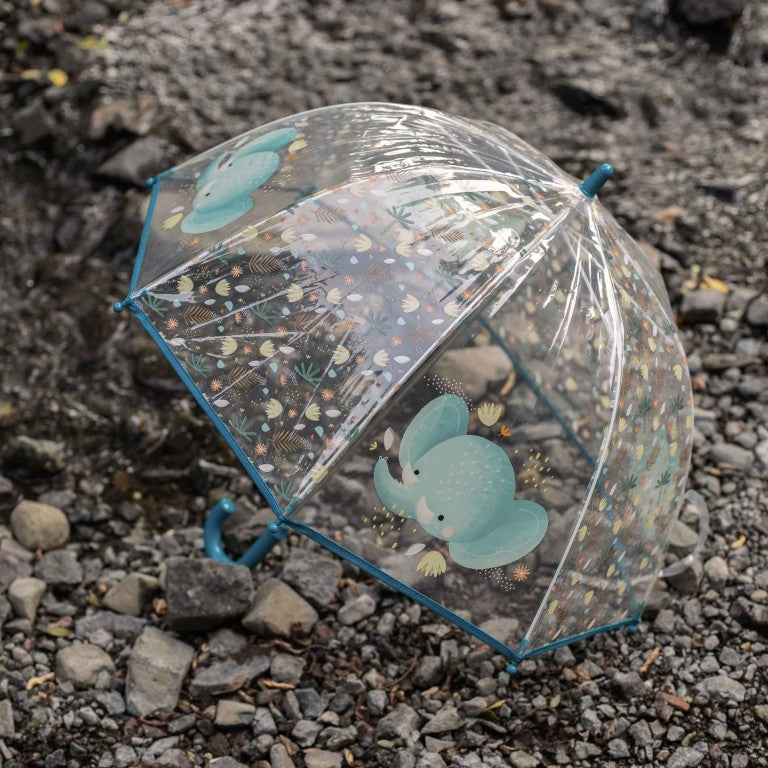 Ombrello trasparente per bambini - Elefante Chewy