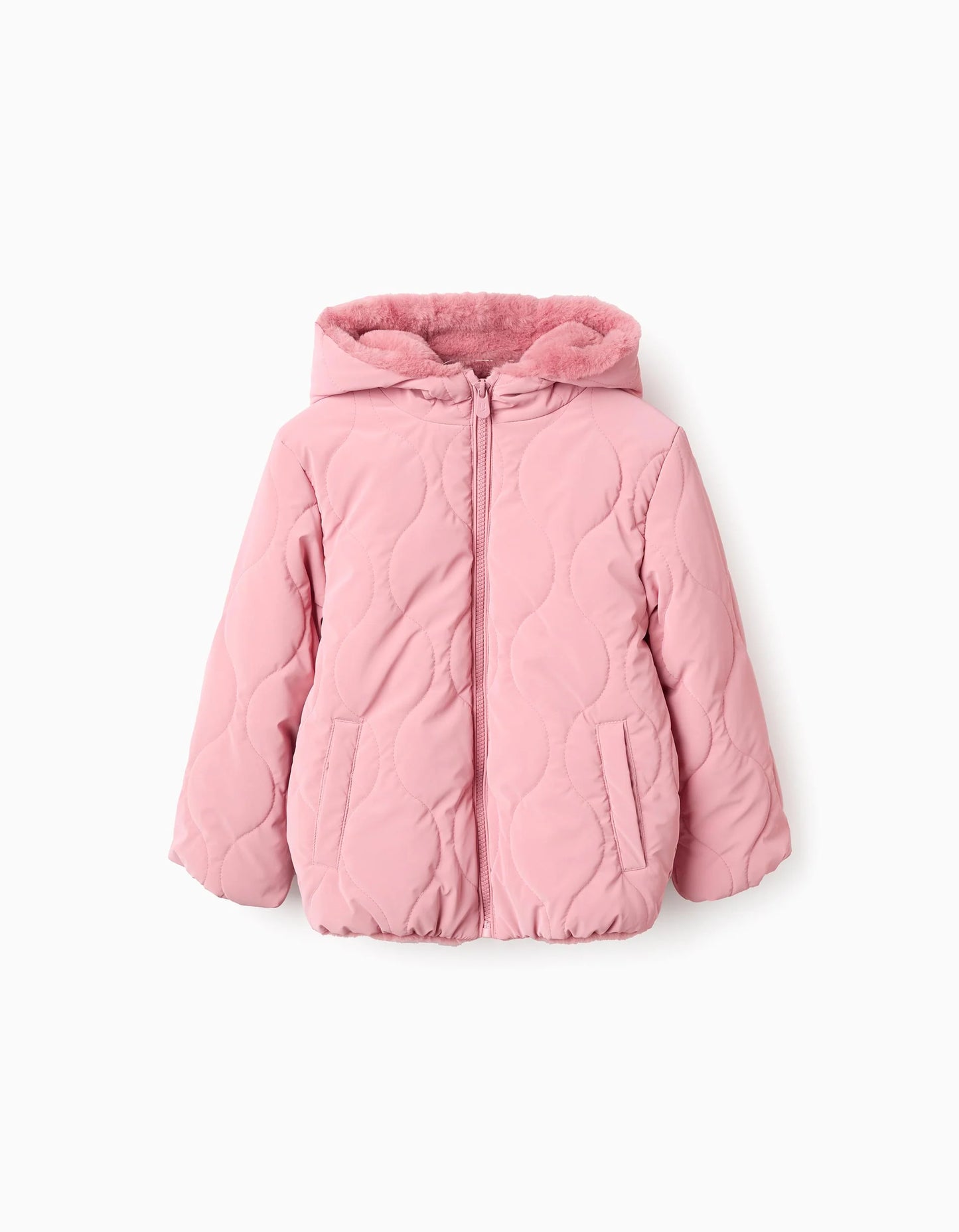 Giacca con cappuccio e fodera in pile