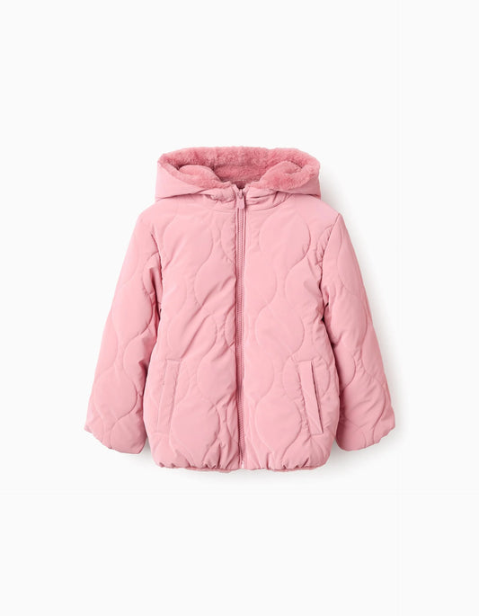 Giacca con cappuccio e fodera in pile