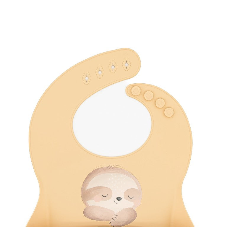 Bavaglino con tasca in silicone - Bradipo Gnawy