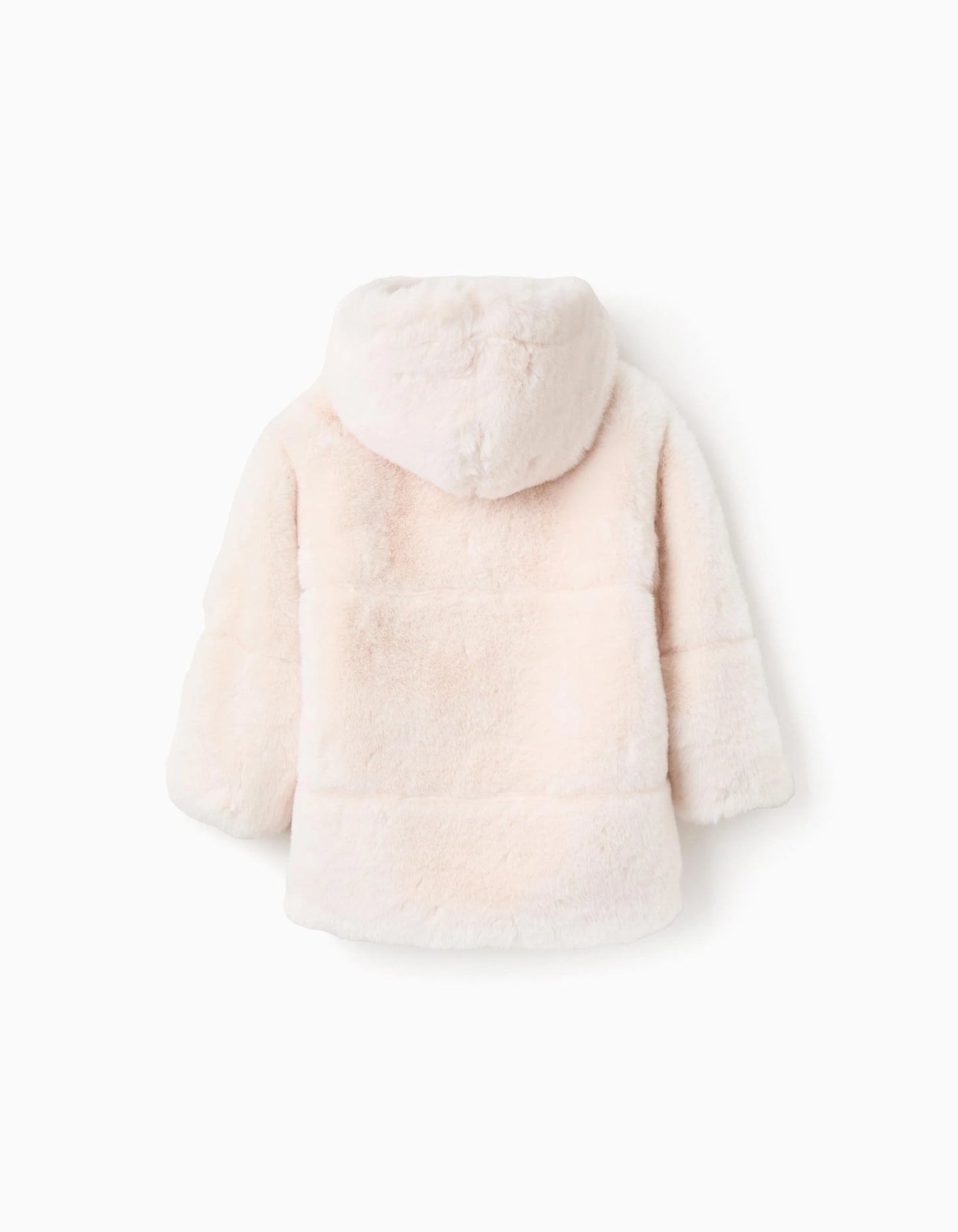 Giacca in pelliccia sintetica con cappuccio