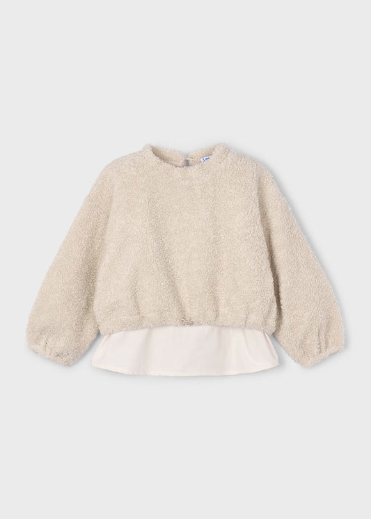 Felpa teddy combinata
