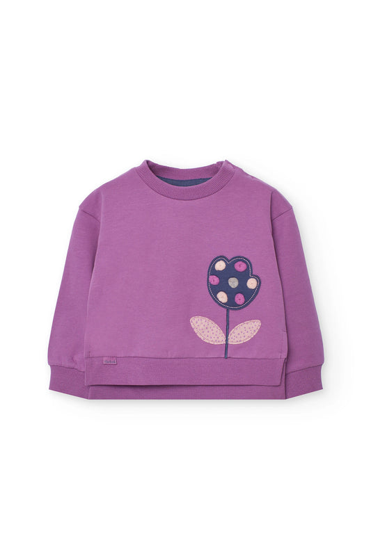 Felpa con fiore