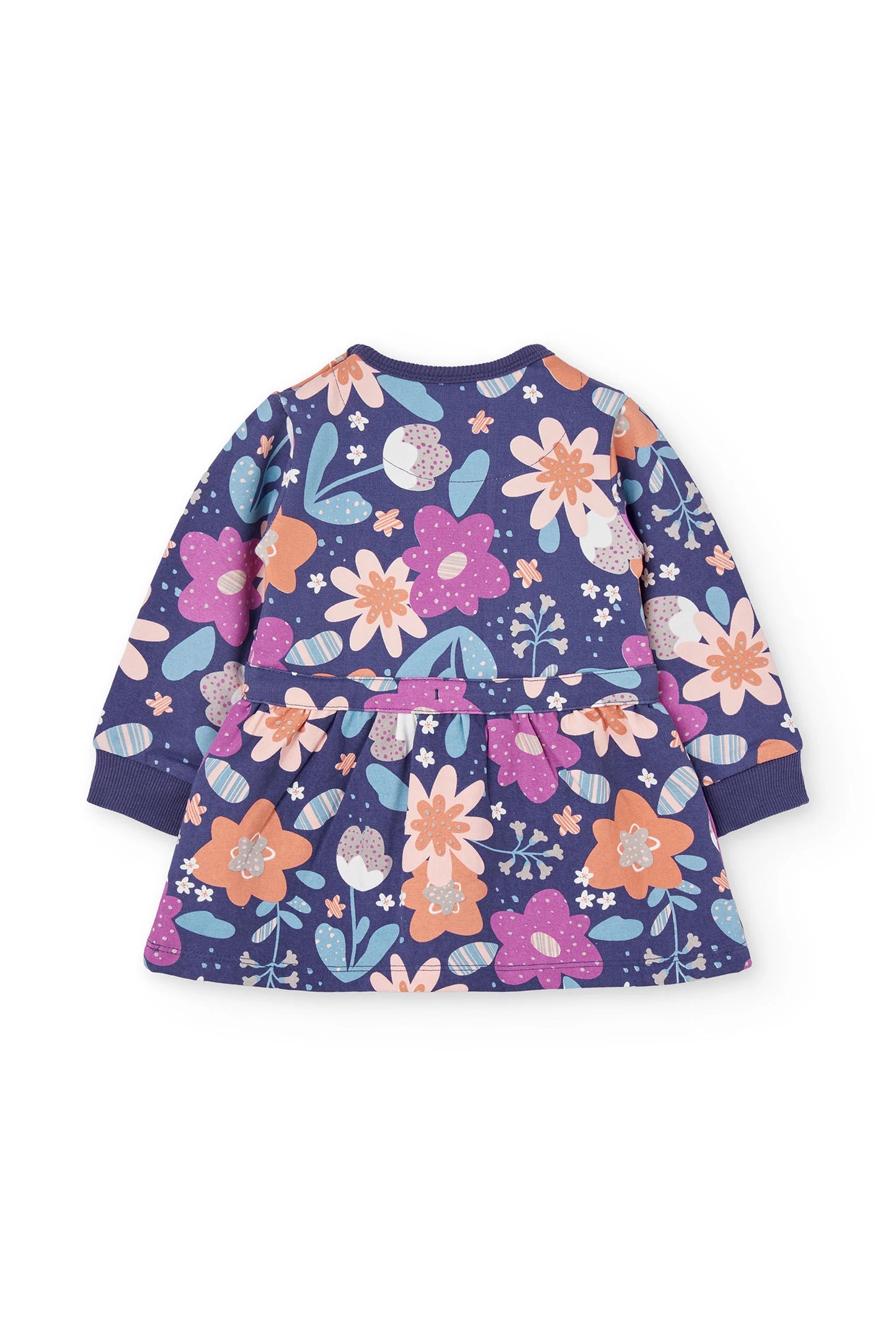 Vestito in felpa a fiori