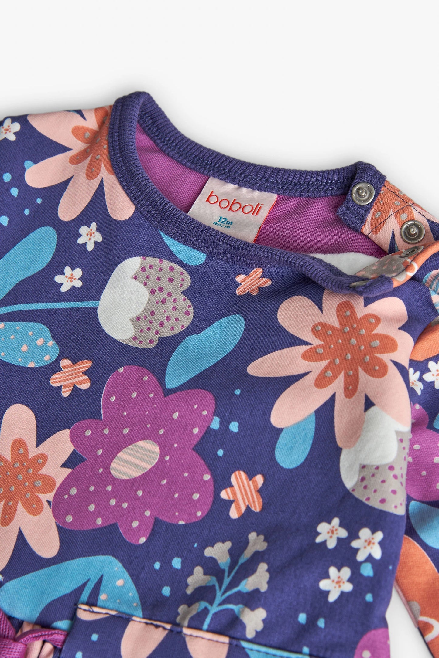 Vestito in felpa a fiori