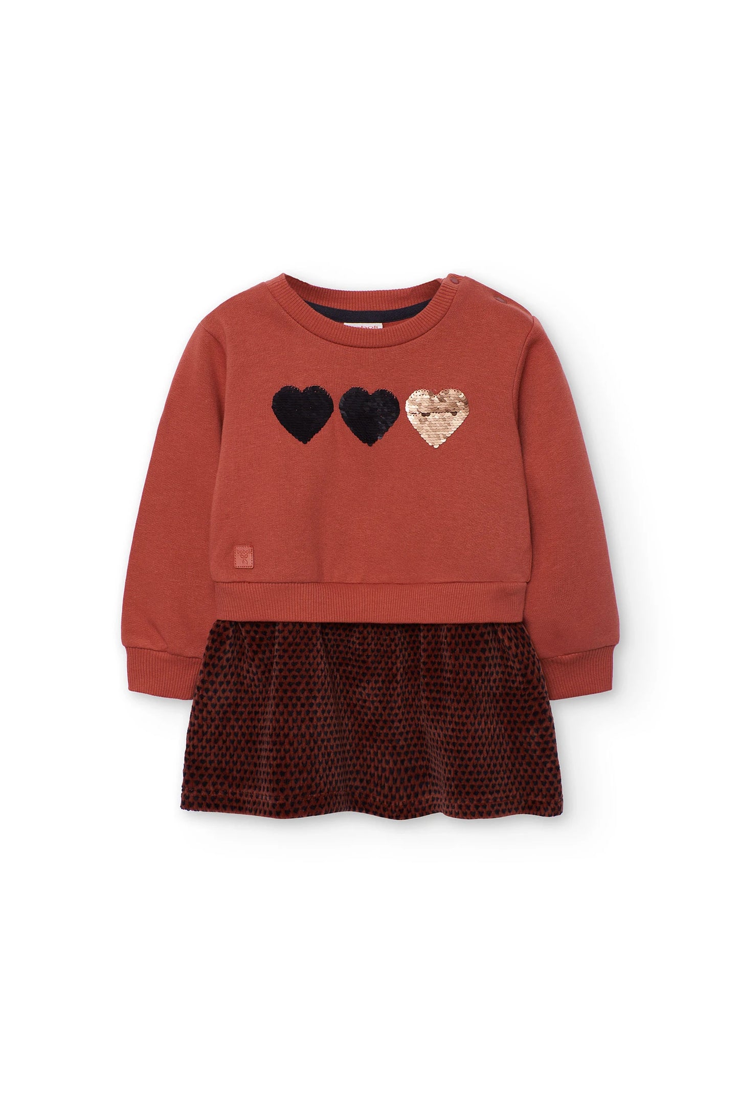 Vestito in felpa combinato