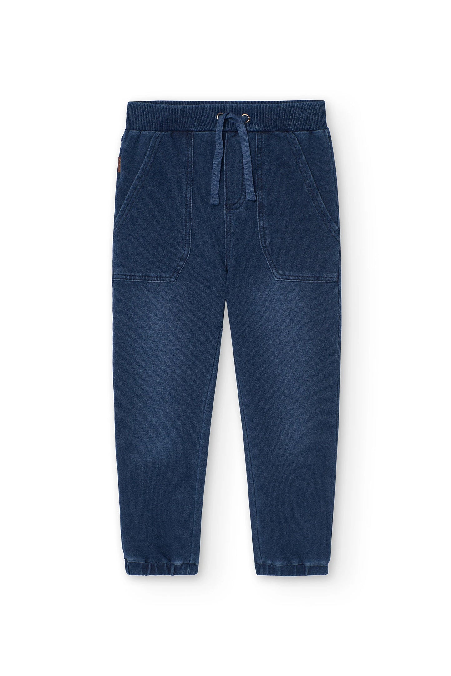 Pantalone denim in felpa