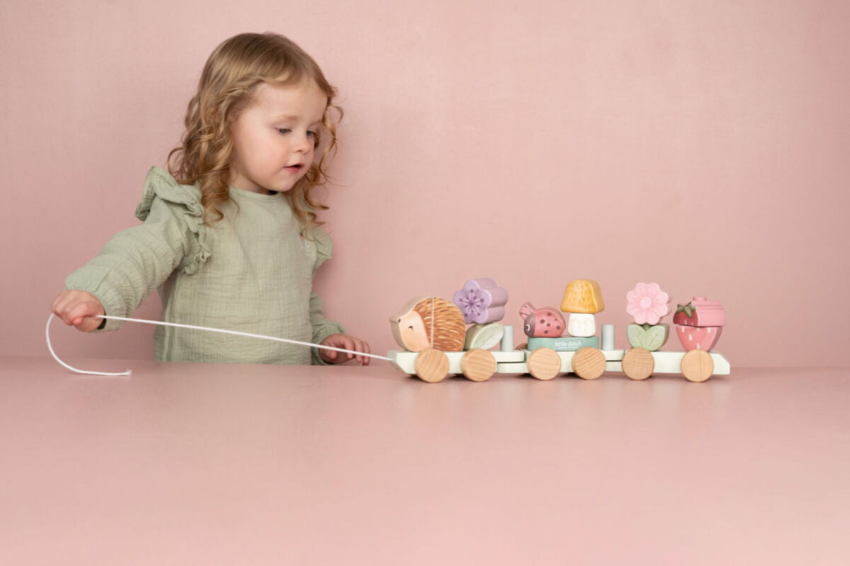 Trenino con costruzioni