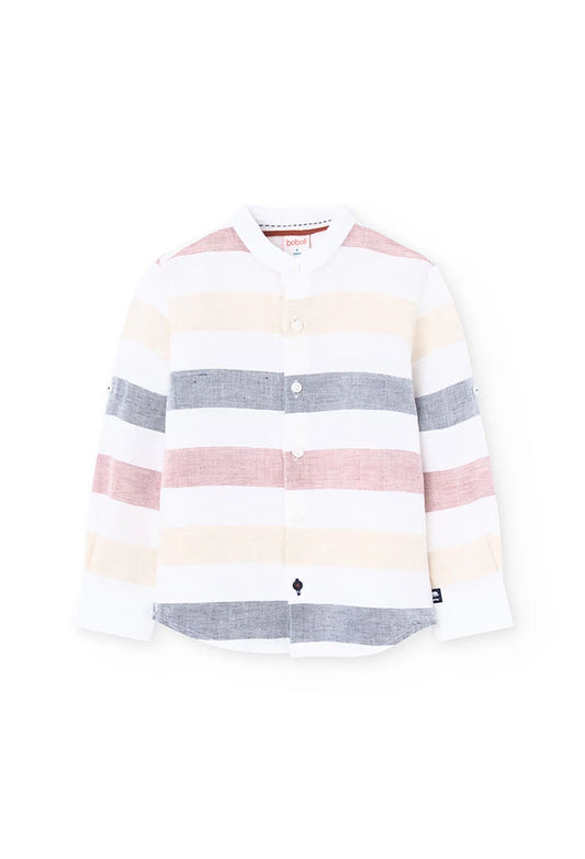 Camicia lino a righe