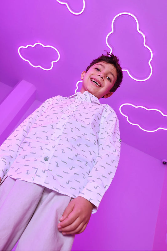 Camicia con coccodrilli