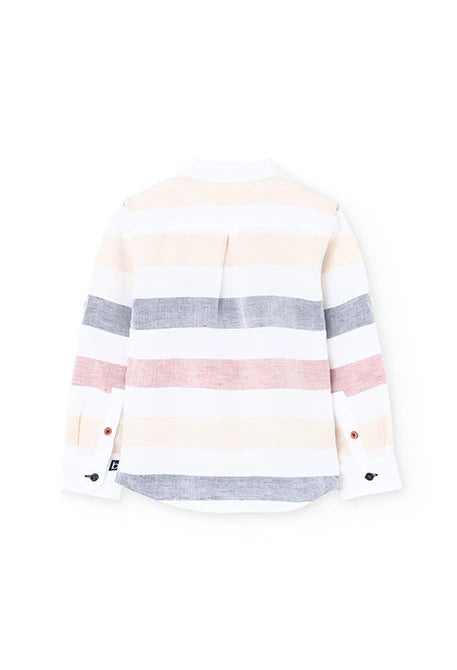 Camicia lino a righe