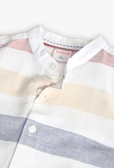 Camicia lino a righe