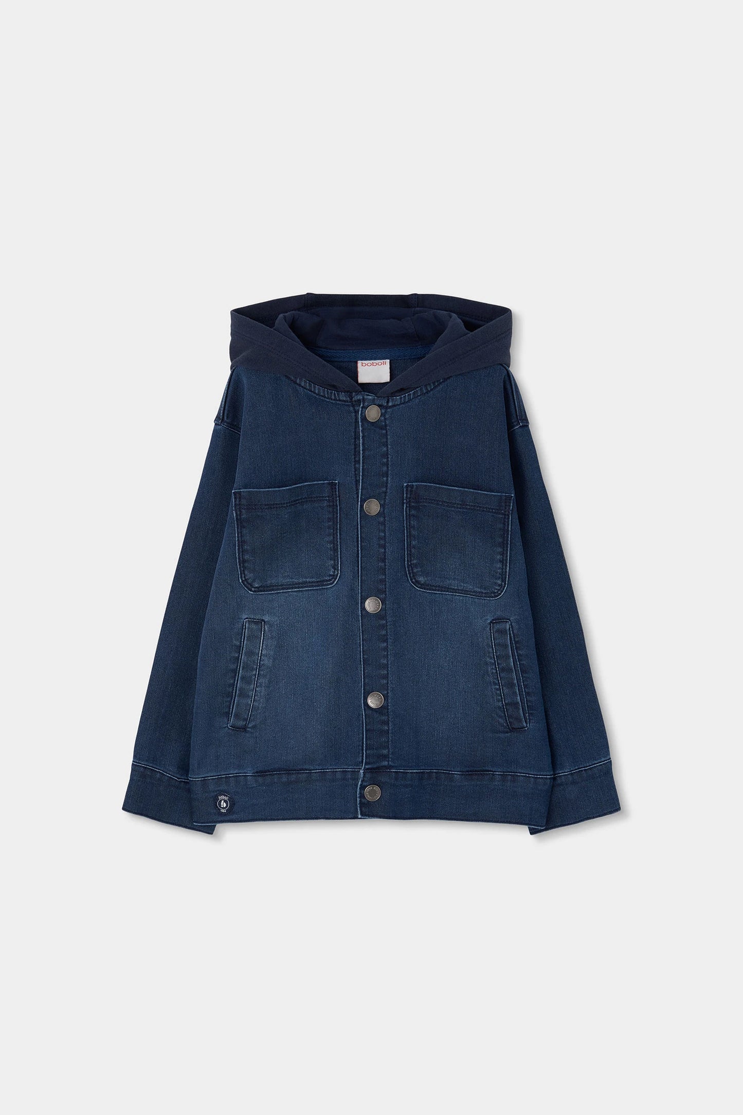 Giubotto denim con cappuccio