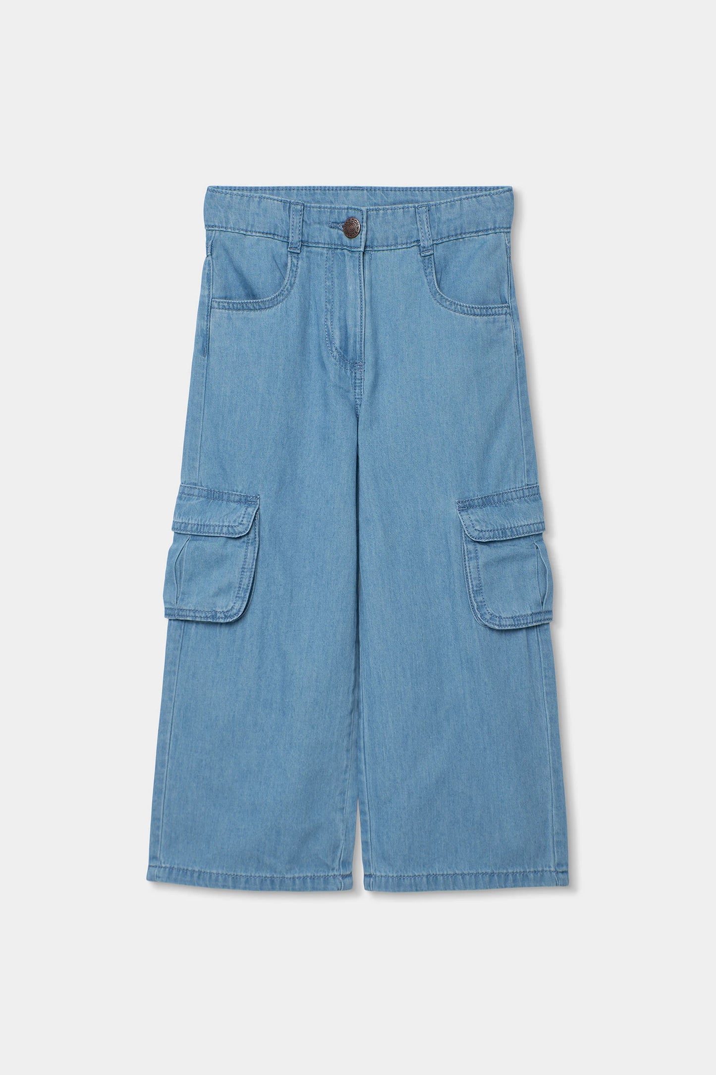 Pantaloni denim cargo