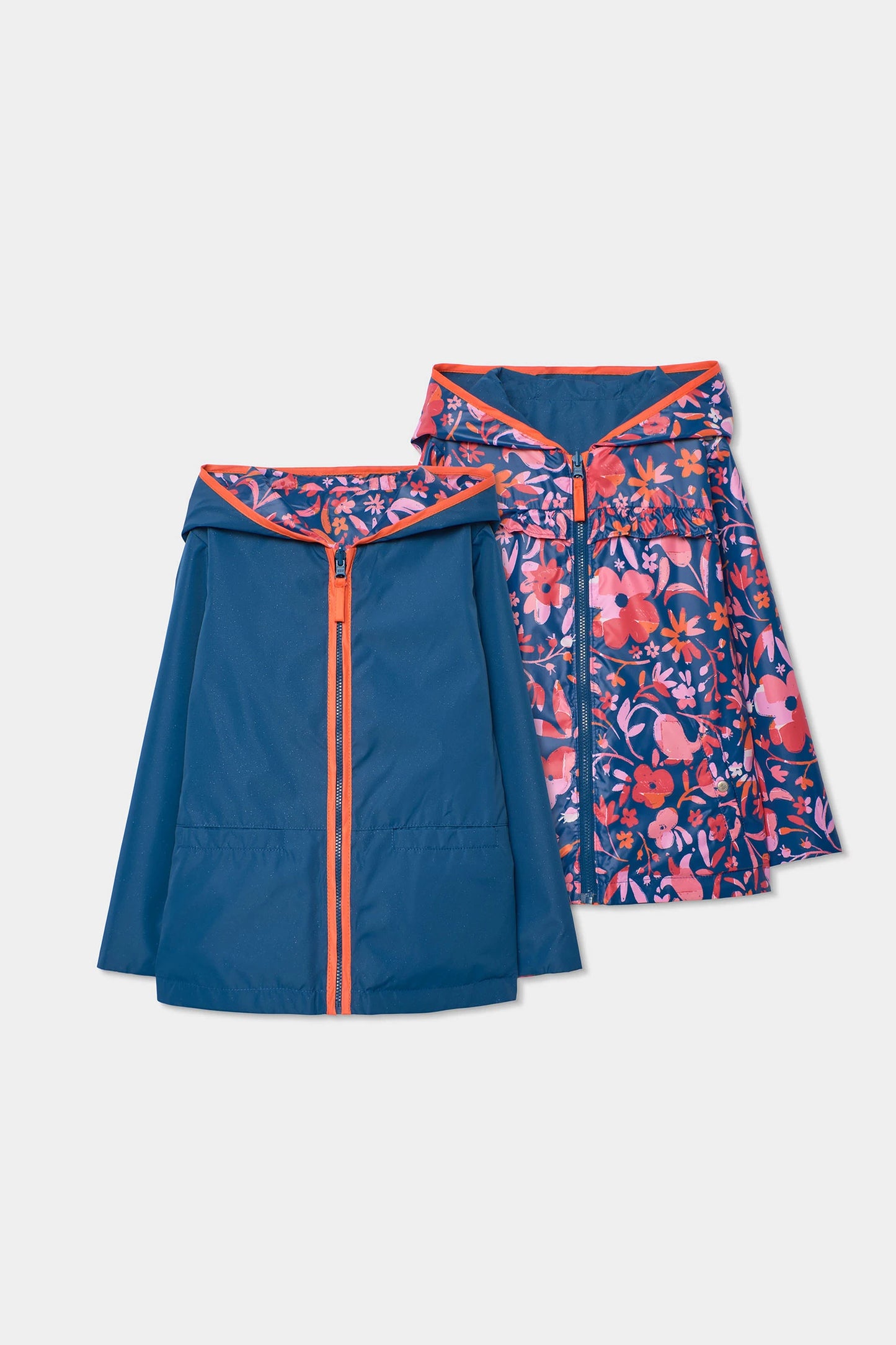 Parka reversibile a fiori