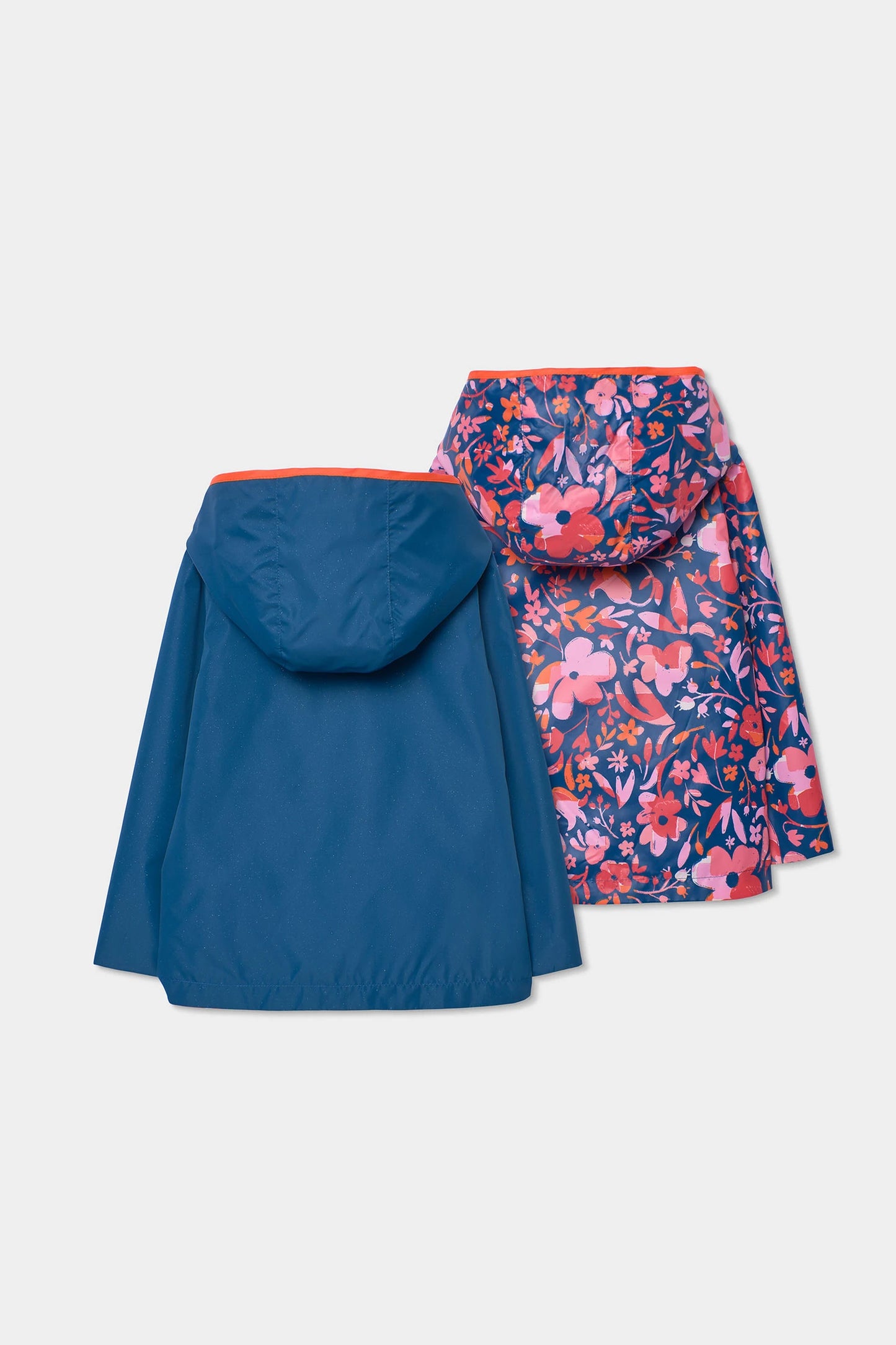 Parka reversibile a fiori