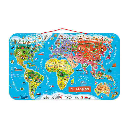 Magnetic Puzzle of the World Italian Version 92 pieces