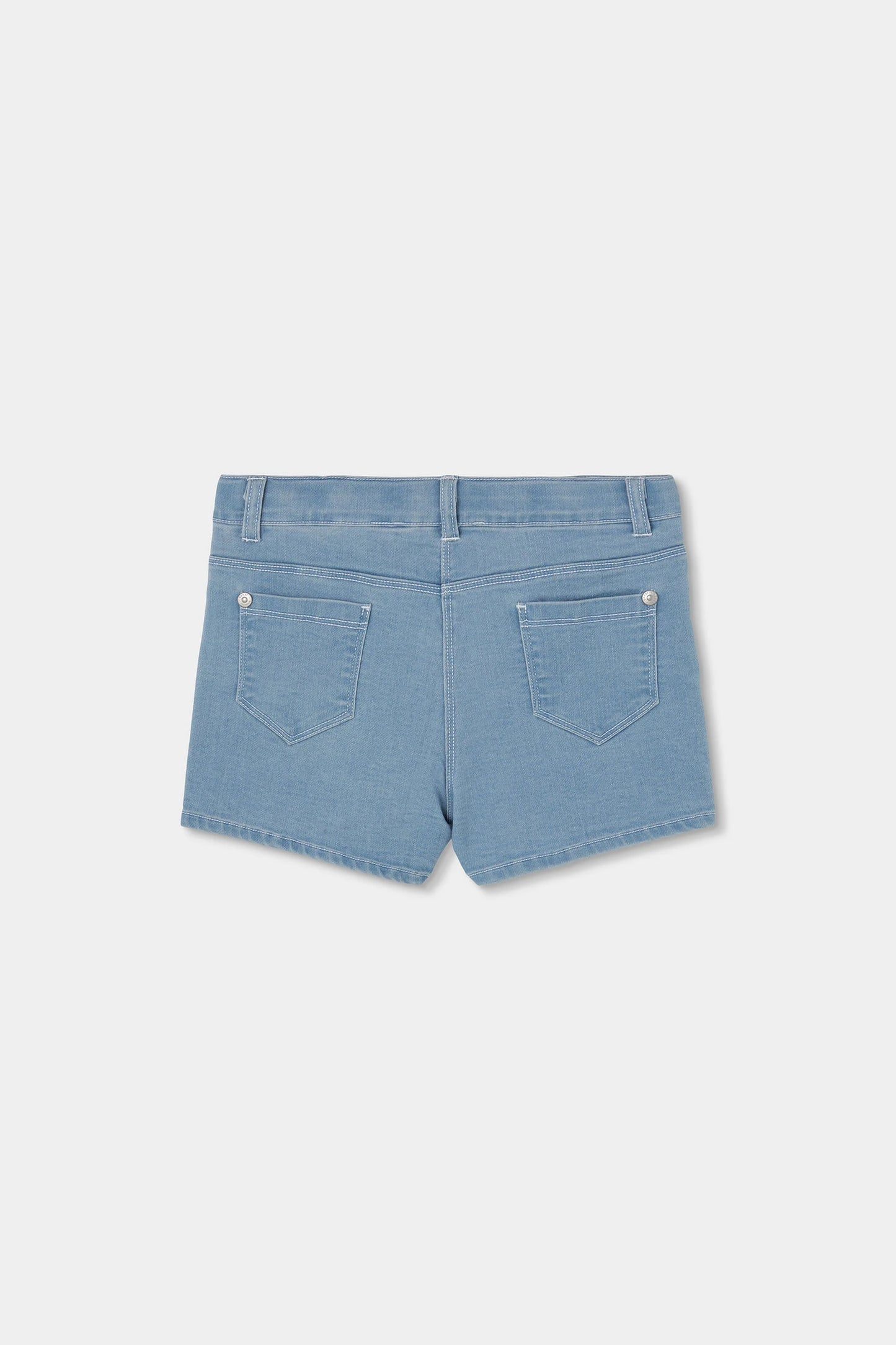 Short denim con fiori
