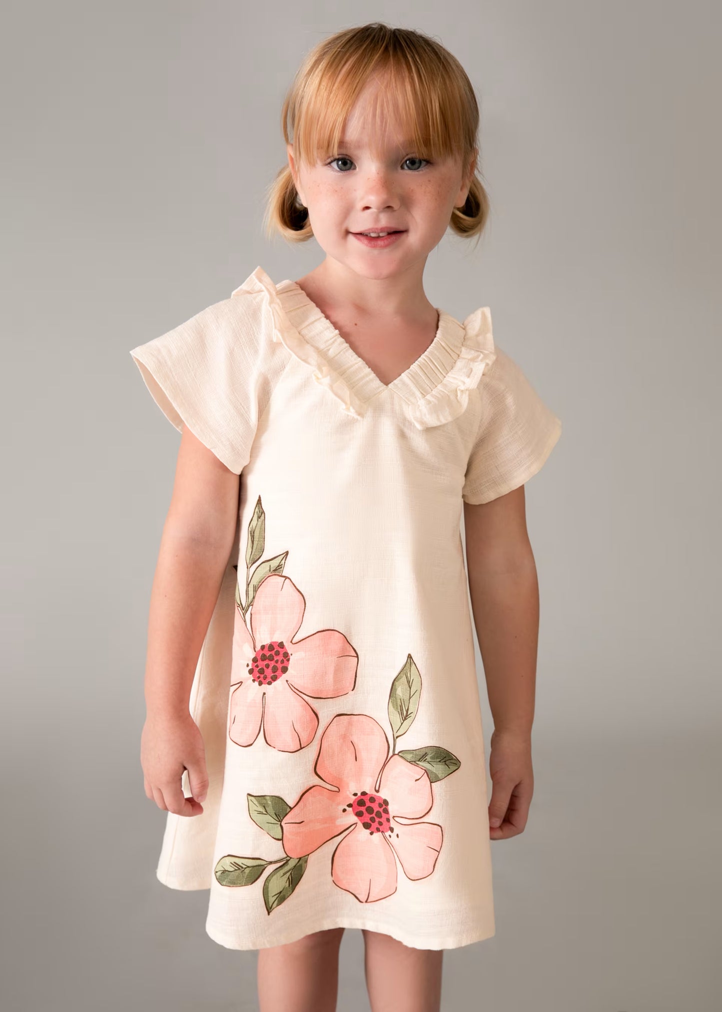 Vestito lino con fiori