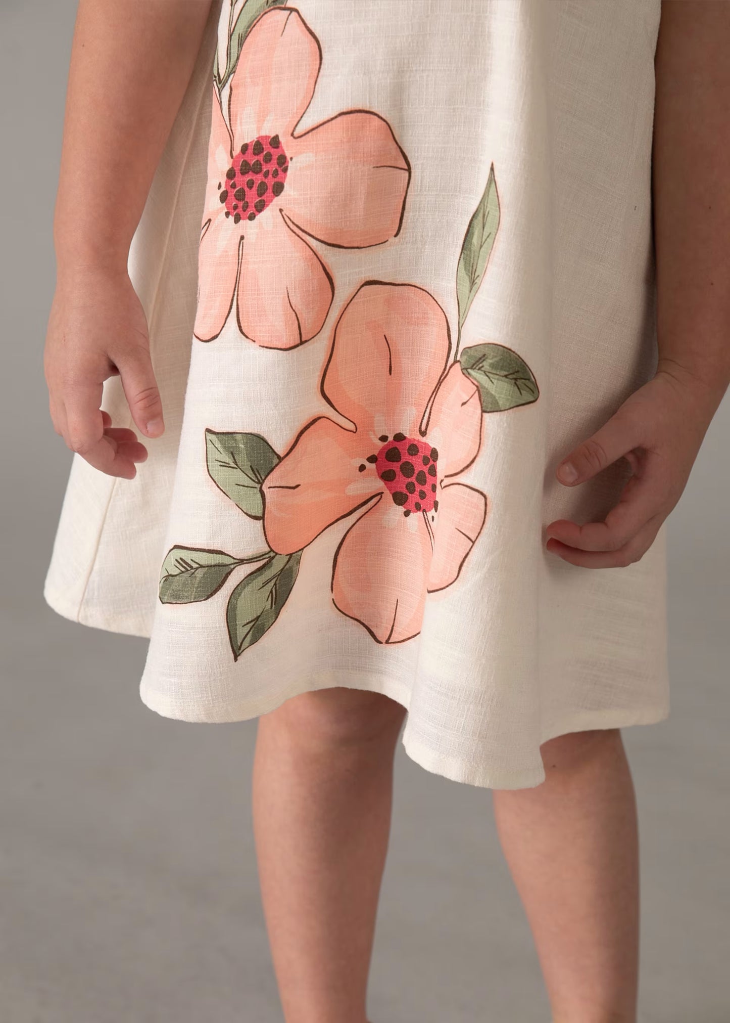Vestito lino con fiori