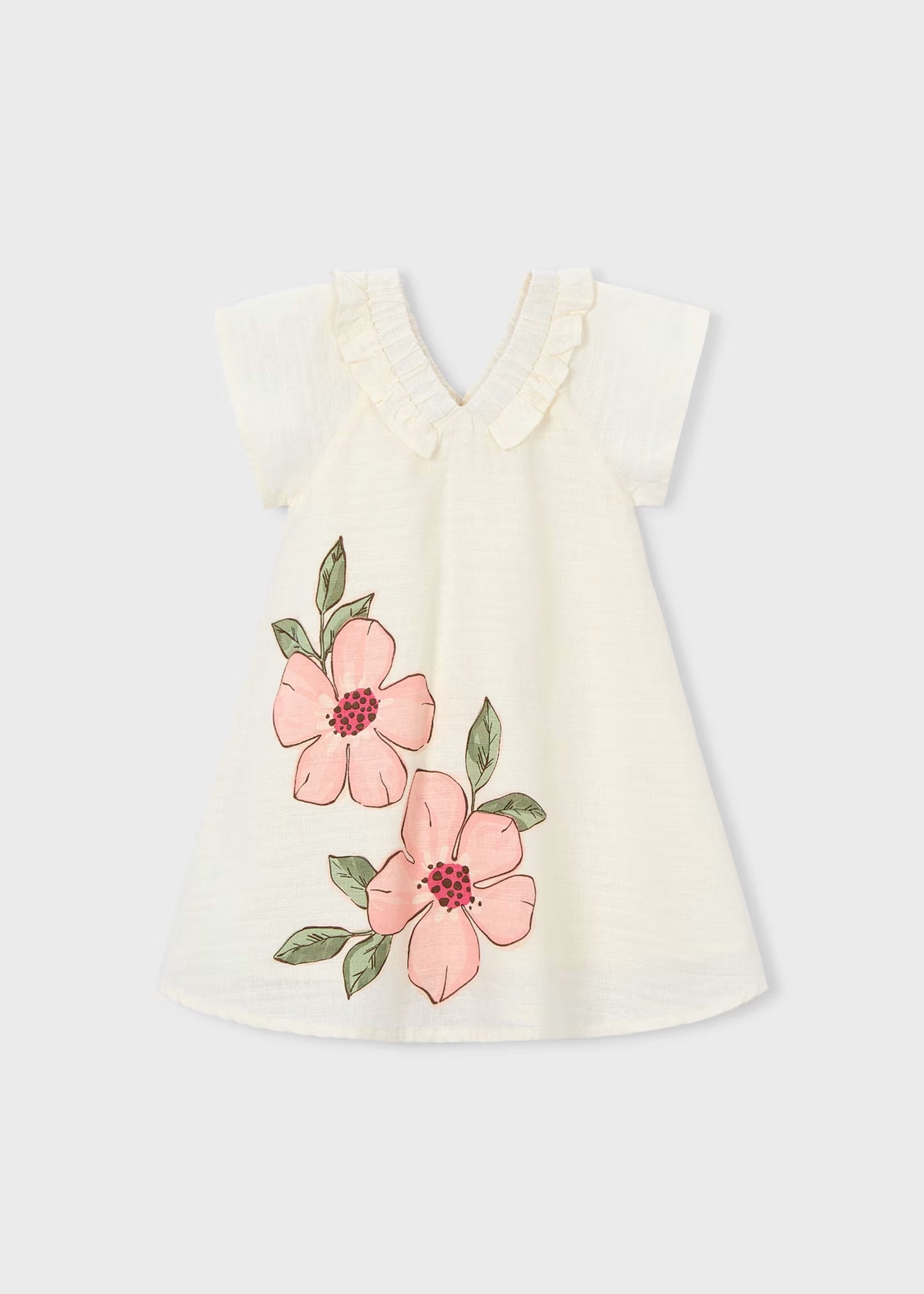 Vestito lino con fiori